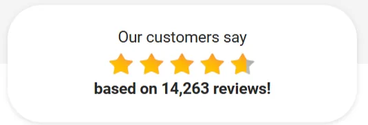 Our customers say, based on 14,263 reviews